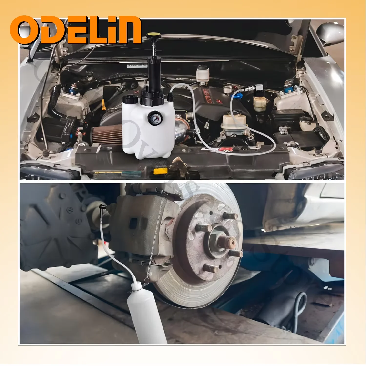 Kit di Attrezzi per Sfiato Freni e Frizione Auto 3L+1L