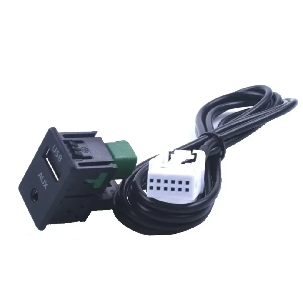 USB + AUX Switch Plug & Cable For VW Passat B6 B7 RCD310 RCD510 Golf MK5 MK6 AUX USB switch Car accessories