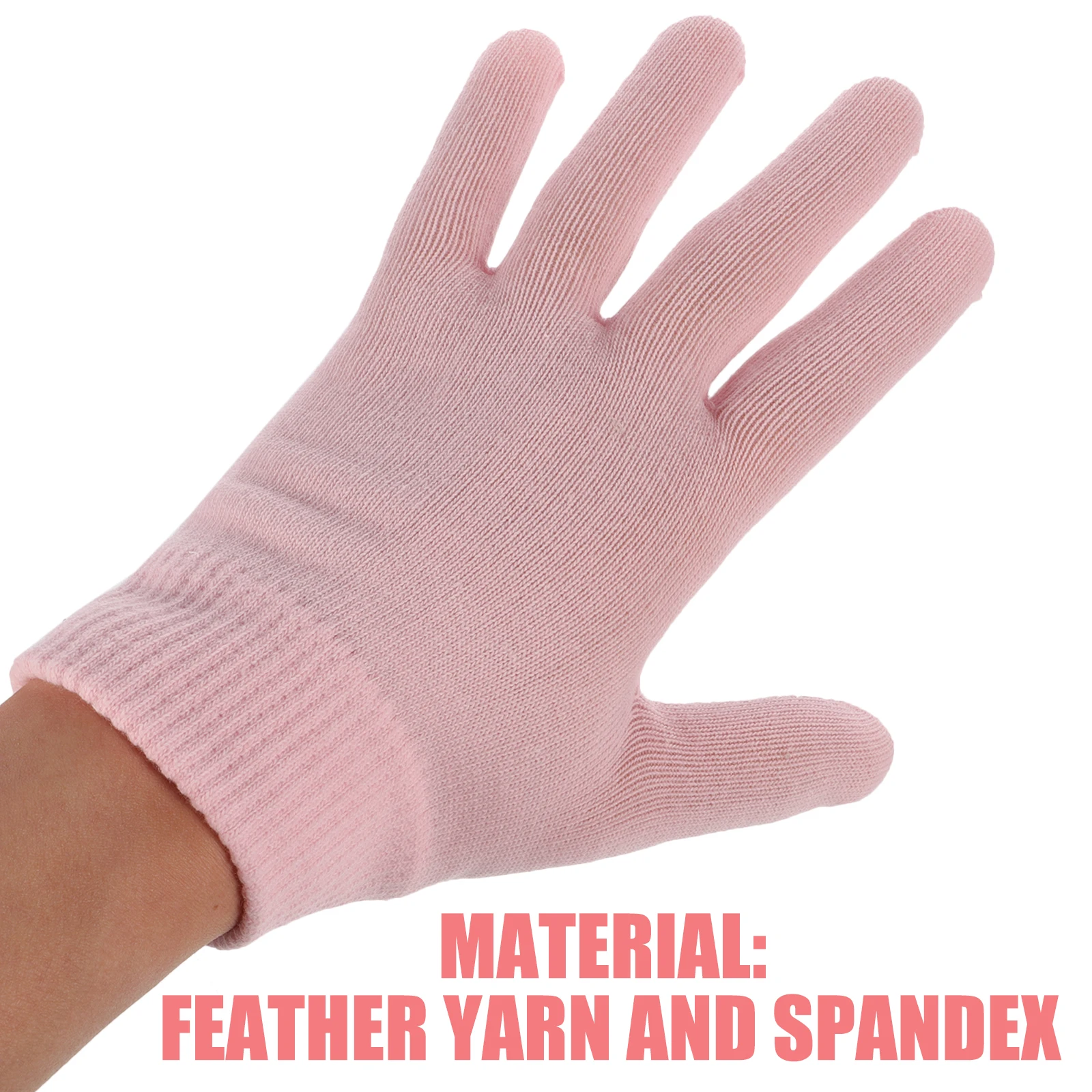 

1pcs 1 Pair Gel Moisturizing Gloves For Women Skin-Friendly Hand Care High Elastic Soft Non-Allergic Home Professional Use Pink