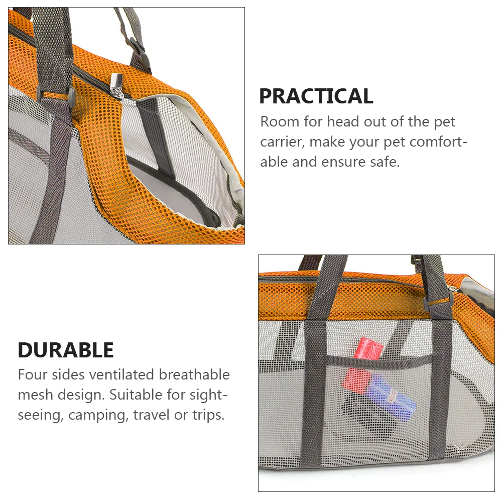 

1pc Pet Dog Carrier Backpack Breathable Mesh Tote for Puppy Aluminum Alloy Lightweight Hand Carry
