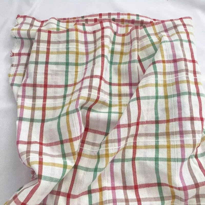 

Ins Style checkered Cotton Cloth DIY Fabric