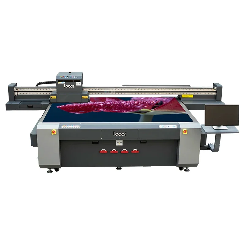 Locor Automatic Digital Industrial flatbed inkjet printer UV 2513 for sale with Richo Gen 5 or Gen 6  fast speed high quality