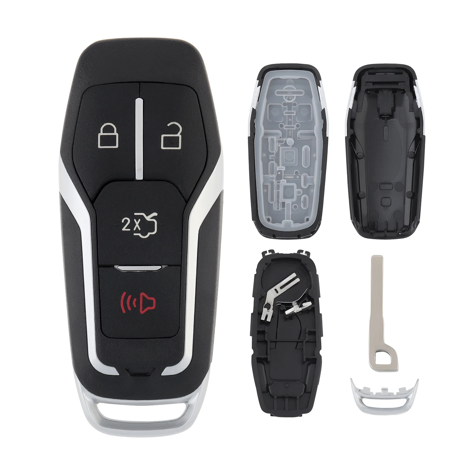 

4 / 5 Buttons Replacement Key Fob Cover Case Fit for Ford / Lincoln, Wear-resistant Keyless Entry Remote Key Fob Shell