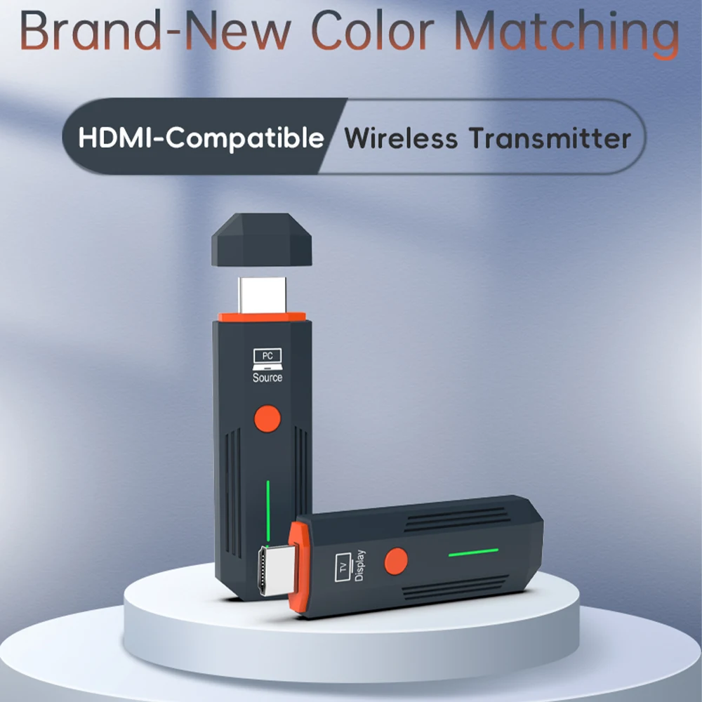 

HDMI-Compatible Wireless Video Transmitter Receiver Kit TV Stick Dongle Adapter for PC Camera Laptop To Projector Monitor TV