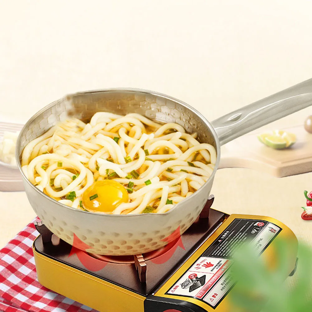

1pc Stainless Steel Milk Pot 1.6L Japanese Style Cooking Pan For Noodle Soup Sauce Jam Making Kitchen Cookware Vacuum Handle