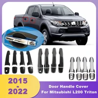 Cubierta cromada ABS para manija de puerta, embellecedor para Mitsubishi L200 Triton 2015 2016 2017 2018 2019 2020-2022 para PAJERO SPORT 2015-2022