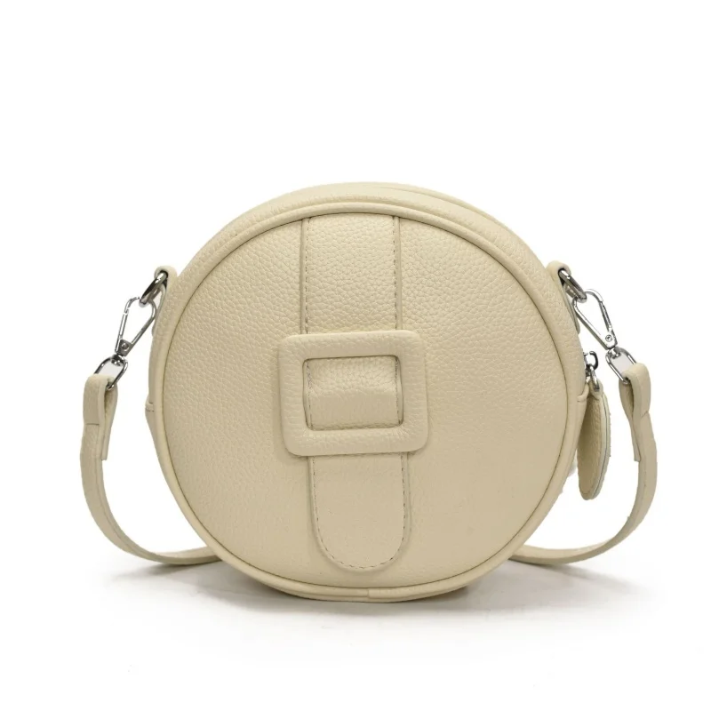 

Lingge Embroidery Thread Small Round Bag 2025 New Versatile Western Style Crossbody Bag