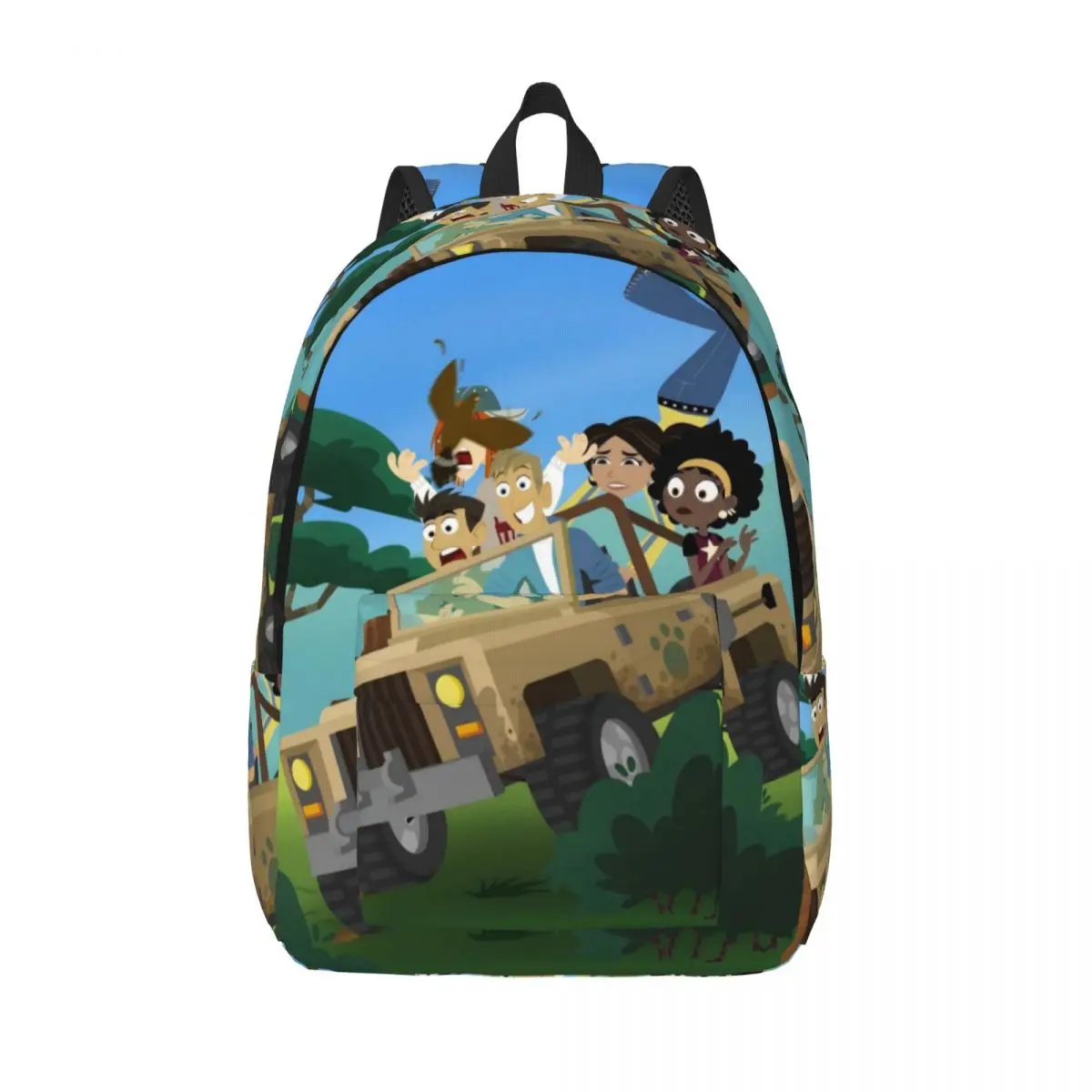 

Wild Kratts for Teens Student School Book Bags Canadian Cartoon Daypack Elementary High College with Pocket