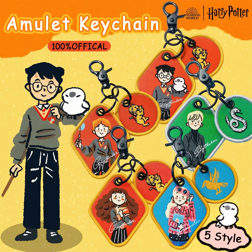 Llavero de Amuleto Original de Harry Potter, Hermione, Ron, Luna, Malfoy, Personajes de Dibujos Animados, Llaveros para Mochila, Regalos, Juguetes