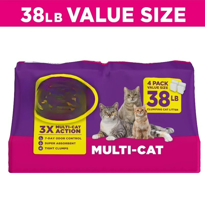 Multi Cat Litter With Meadow Fresh Scent, 38 lb. Box