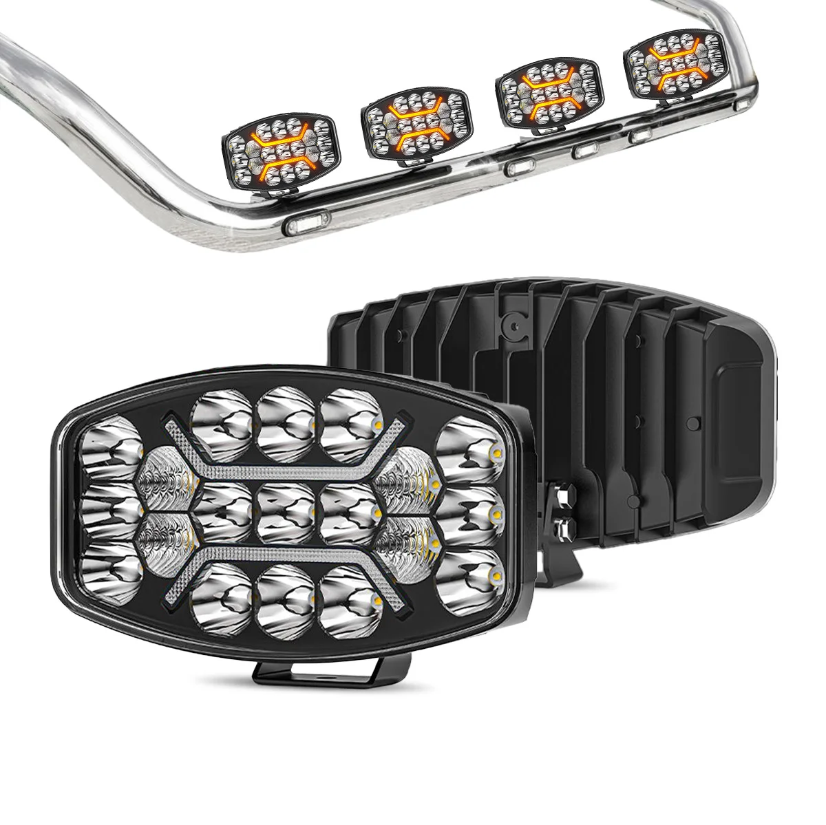 

Heavy Duty Truck DAF New 10 Inch Light Emitting Diode Truck Work Light 24v 12v Amber Position Light