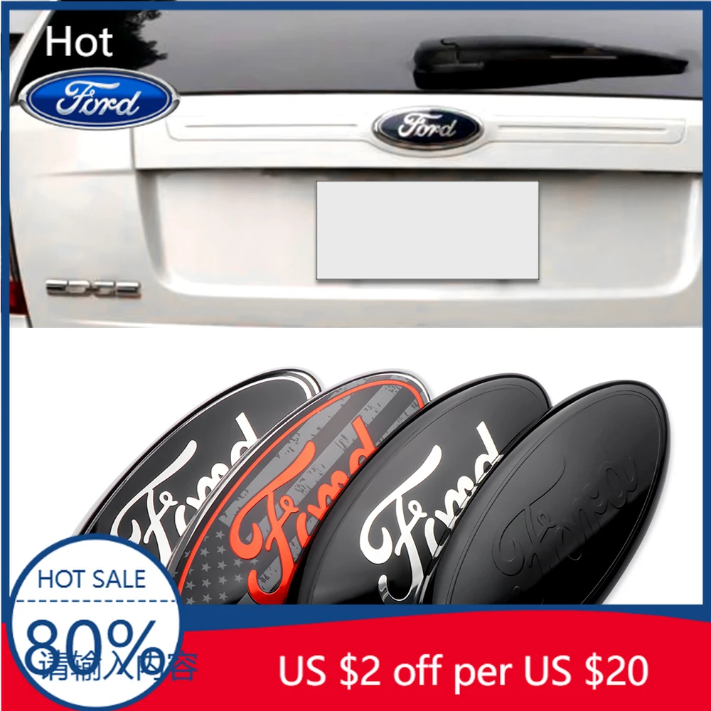 

Автомобильные наклейки, эмблема передней решетки автомобиля, задняя крышка багажника, логотип, наклейка, декор для Ford Fiesta Focus 2 Mondeo mk4 Mustang Ranger Kuga S-