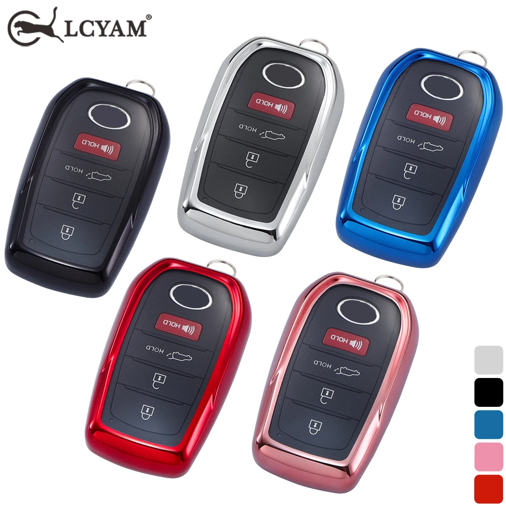 Key Fob Cover Compatible with Toyota Camry/Corolla/RAV4/Tacoma/Tundra/Sienna- Soft TPU Protective Case, Anti-Scratch Shockproof