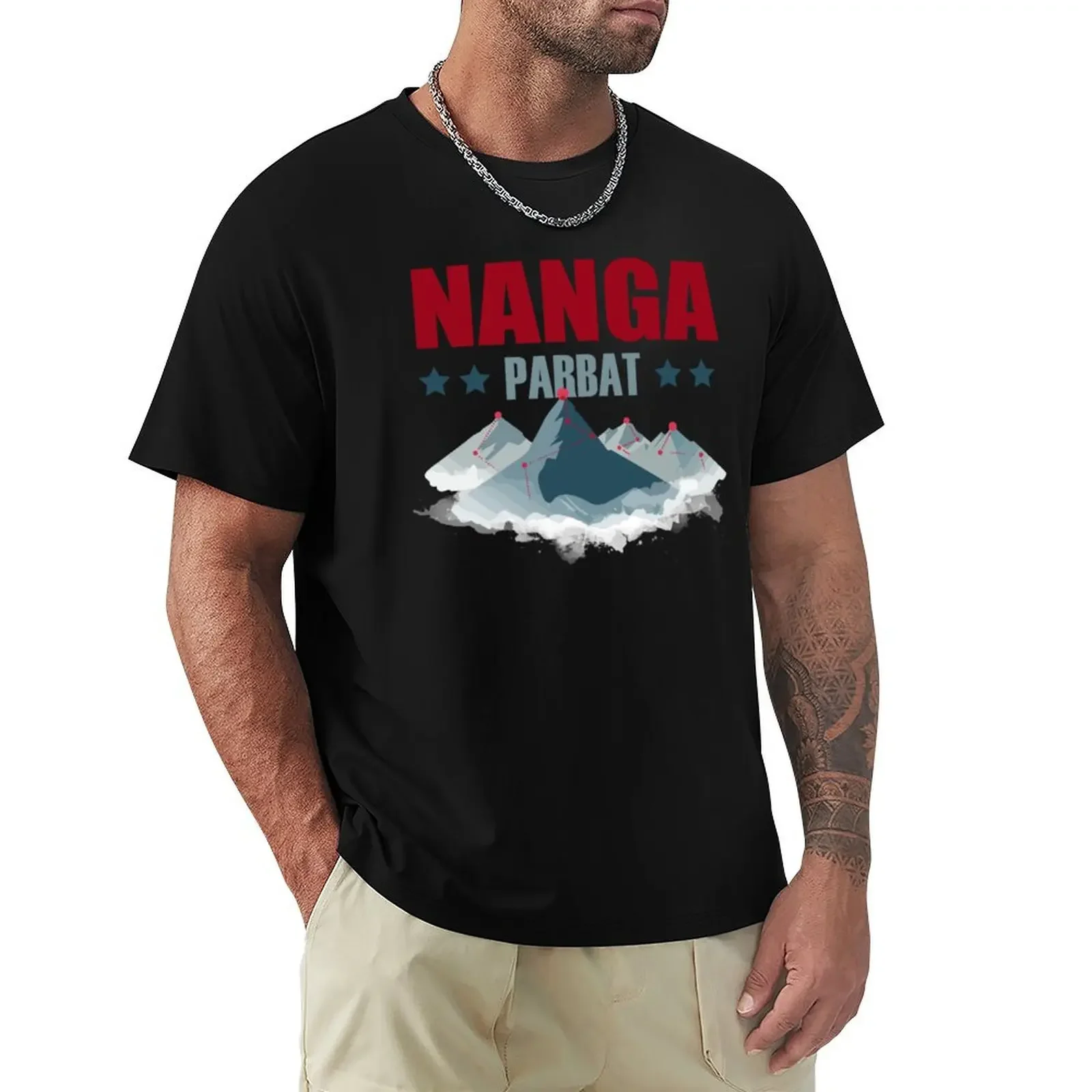 Camiseta Nanga Parbat, camisetas bonitas de algodón sublime, camisetas gráficas, ropa de verano, camisetas para hombres