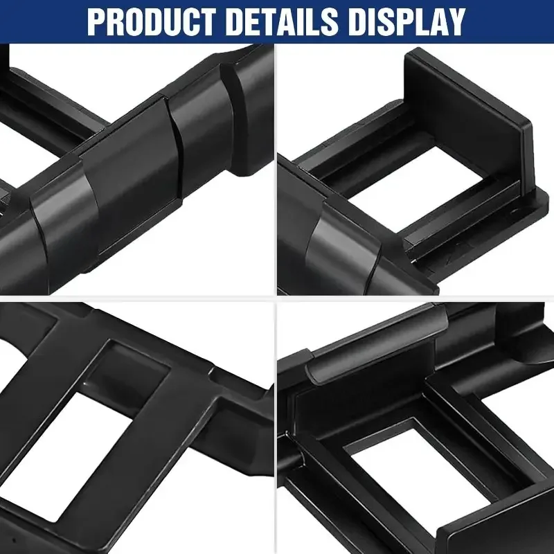 Clipes de drenagem de fluxo de água para painel solar, 40 peças, suporte de montagem de plástico preto durável para painéis solares, calhas, sistemas de telhado