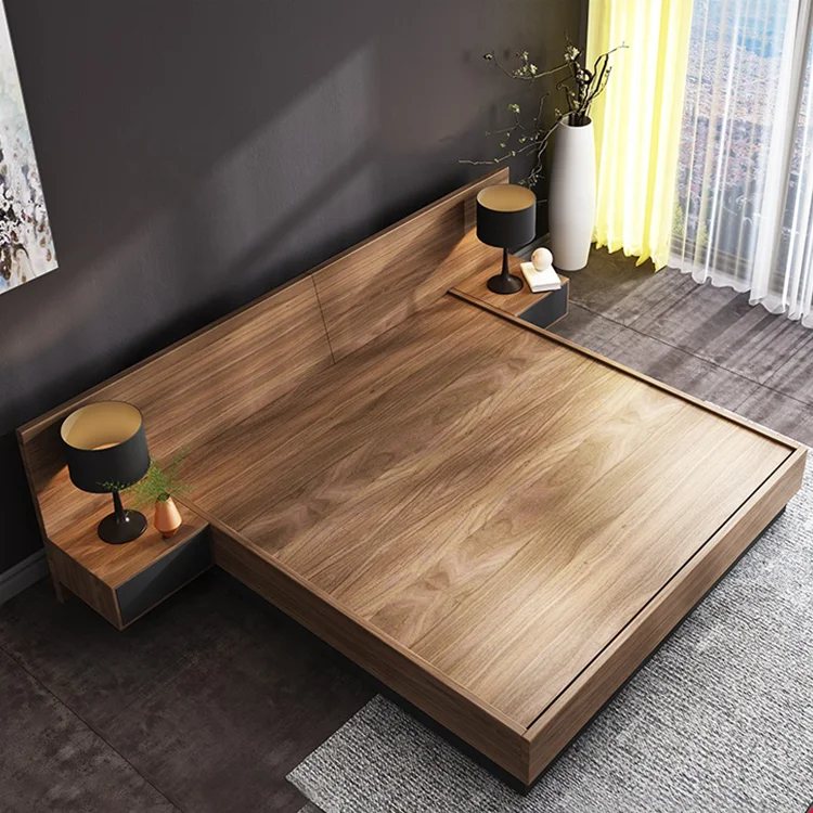 %s Modern Simple Tatami Bed With Storage Function Nordic E1 MDF Bed 1.5/1.8m King/Queen Size Double Bed Bedroom Furniture Set - view 6