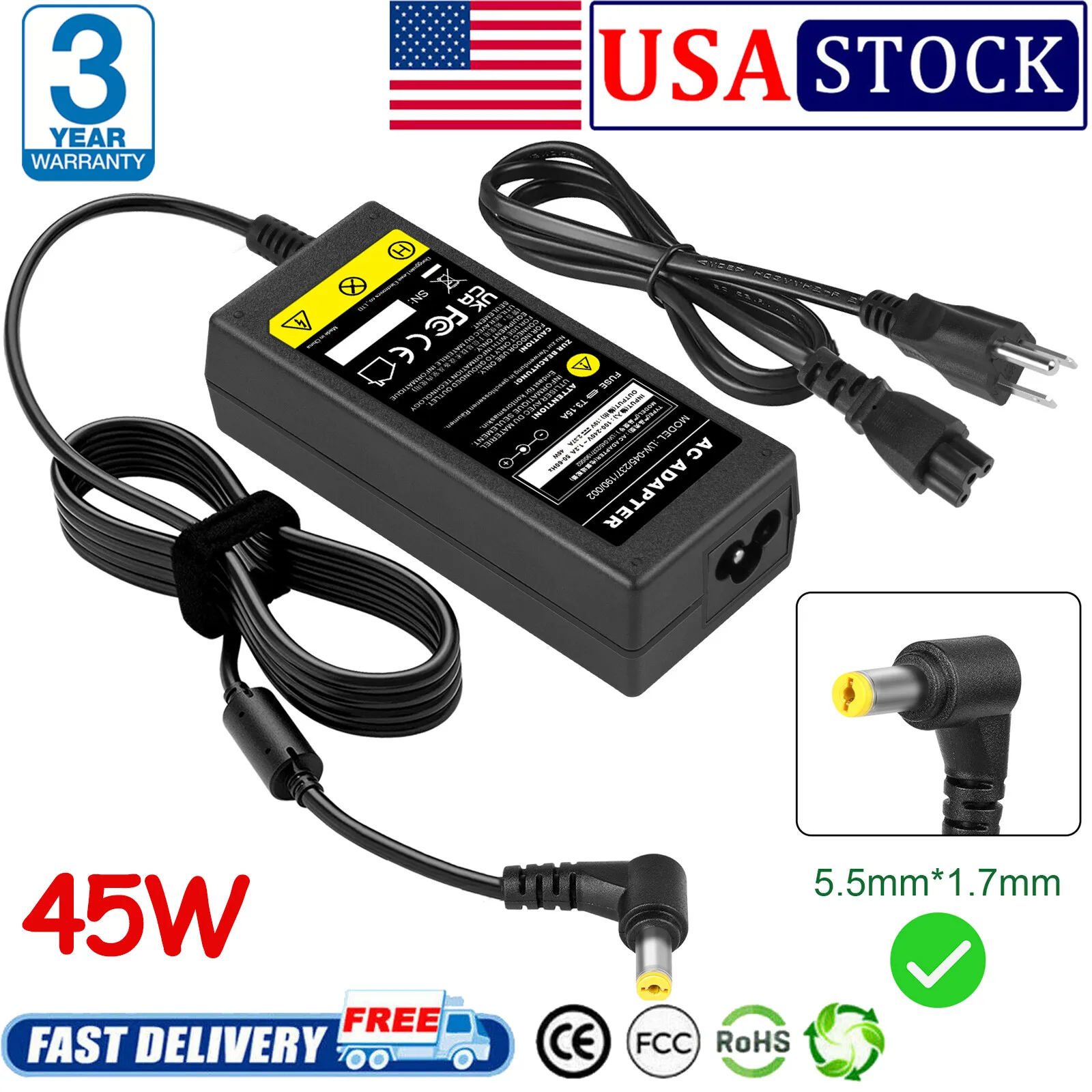 

AC Adapter Charger Power Supply Cord for Acer Aspire One ZG5 Netbook Computer