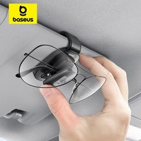 Baseus Car Eyeglass Storage Clip Sun Visor Sunglasses Holder for Auto Card Ticket Stand Interior Accessories Car Eyeglass Holder