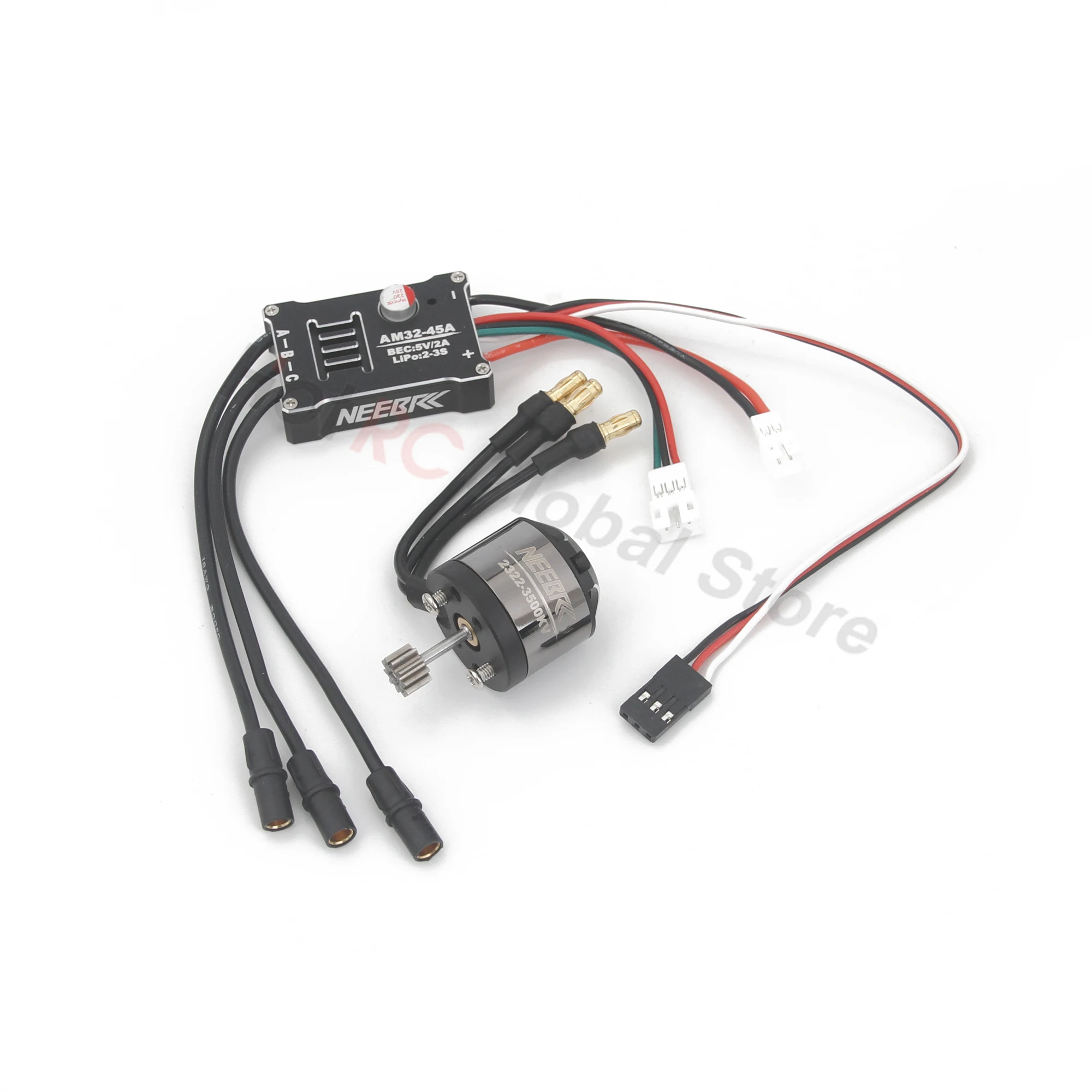 2322 2600kv 3500kv motor sem escova am32 45a metal esc plugue original para 1/12 rc carro rastreador mn300 tanque 300 kit de energia atualização
