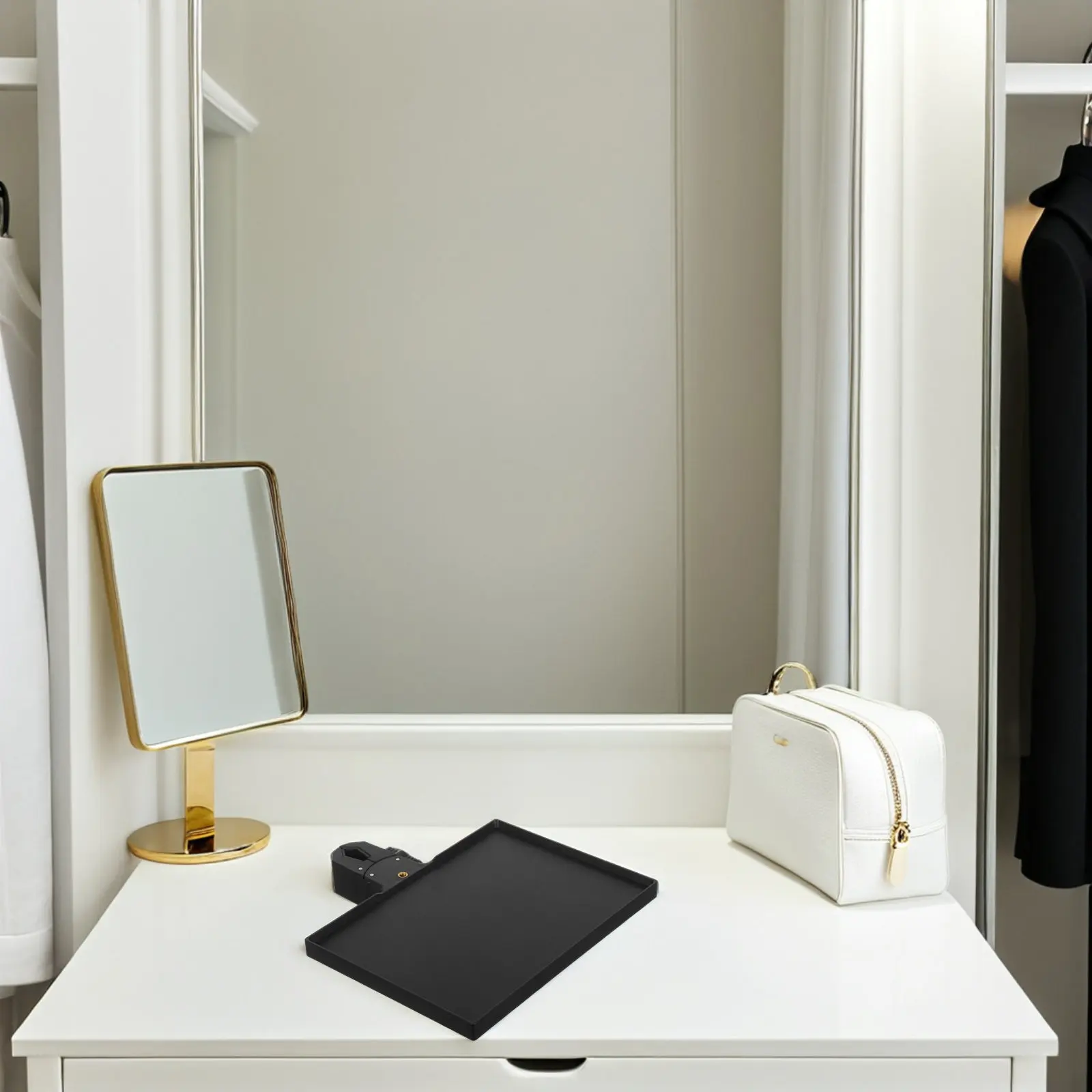 

Versatile Clamp-on Rack Tray Tall Standing Lamp Tray Portable Nail Station Adjustable Lash Trays Makeup Organizer Nail Salon