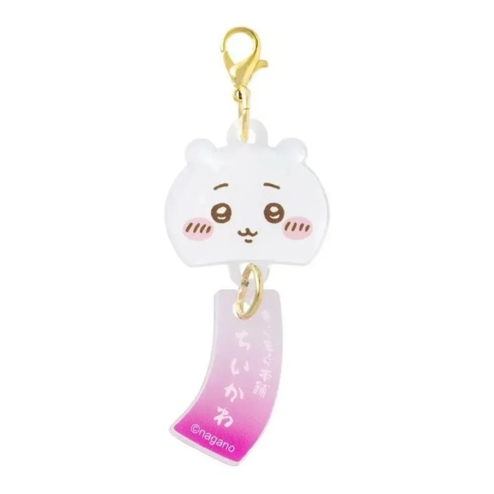 Kawaii Chiikawa Acrylic Wind Chime Pendant Mobile Phone Chain Keychain Xiaoba Flying Squirrel Cute Schoolbag Stationery Pendant
