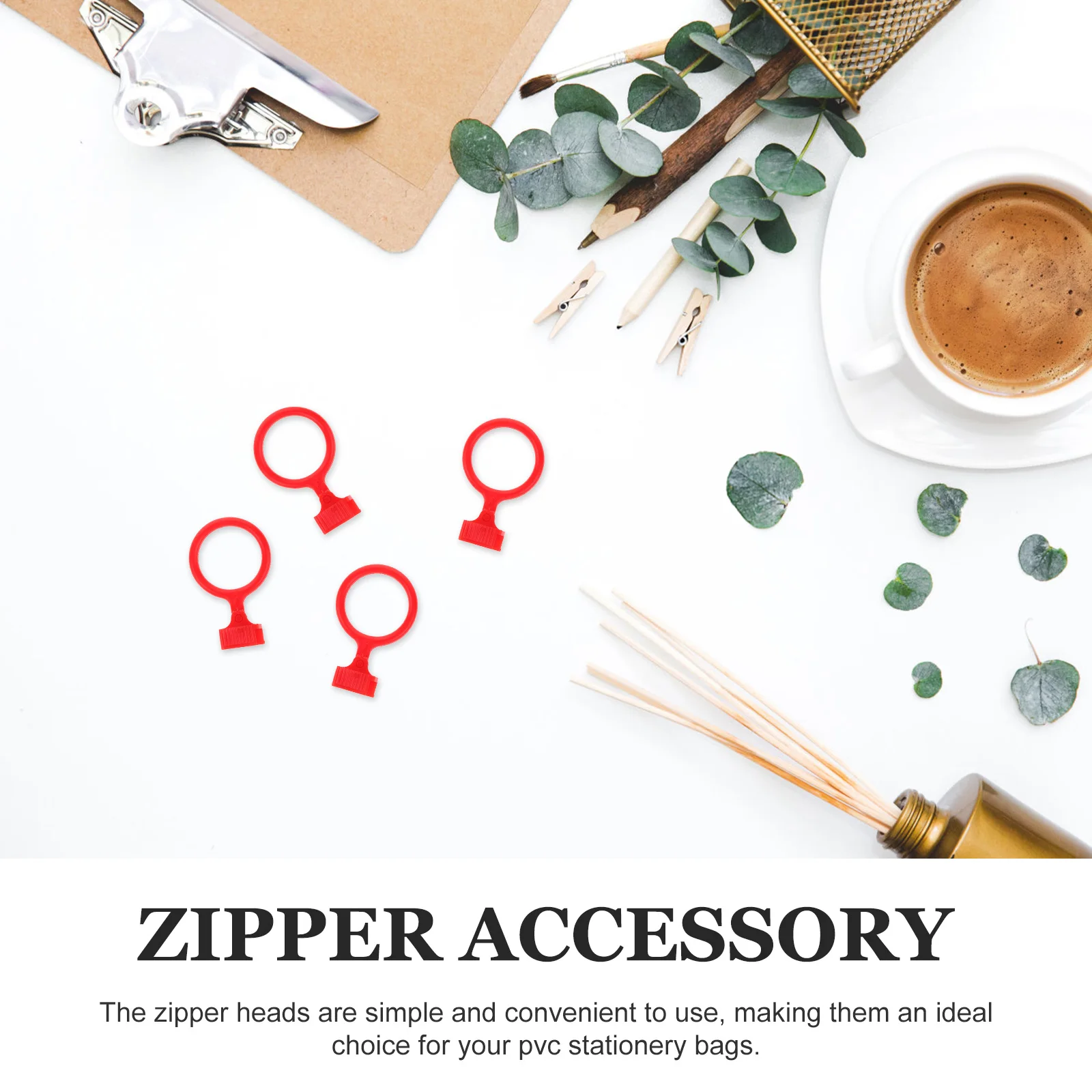 

100Pcs Zipper Puller Tabs Versatile Simple Color Design Detachable Heads for Clothes Pouch Accessories Zipper Puller Tabs