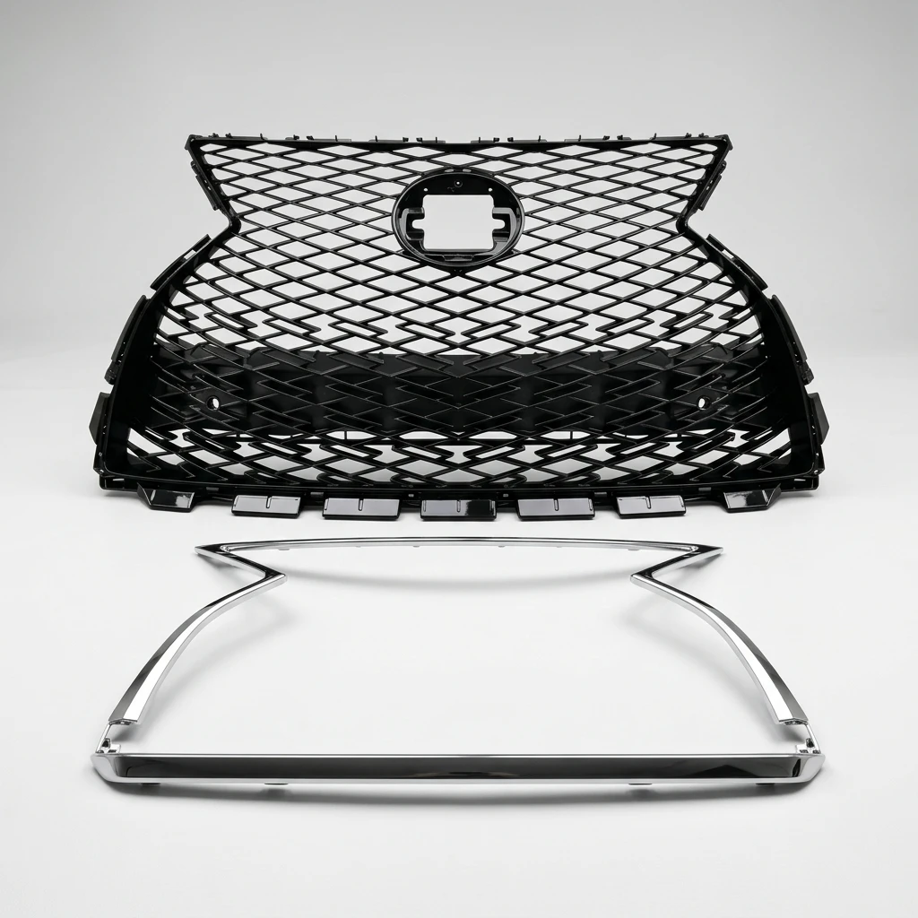 F-Sport Style Front Spindle Grille Honeycomb Mesh Radiator Grill for RX350 RX450h 2020-2022 ABS Material Upgrade