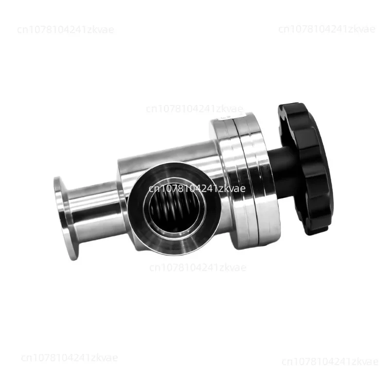 

KF high vacuum manual baffle valve angle QDJ pneumatic 50 pipe fitting valve manual L type