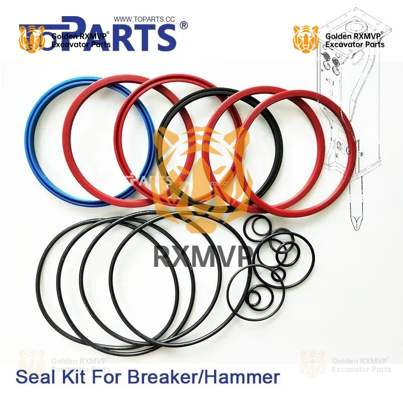 For Hydraulic Seal Kit 86622677 Montabert V1200 Breaker Hammer Repair Kits