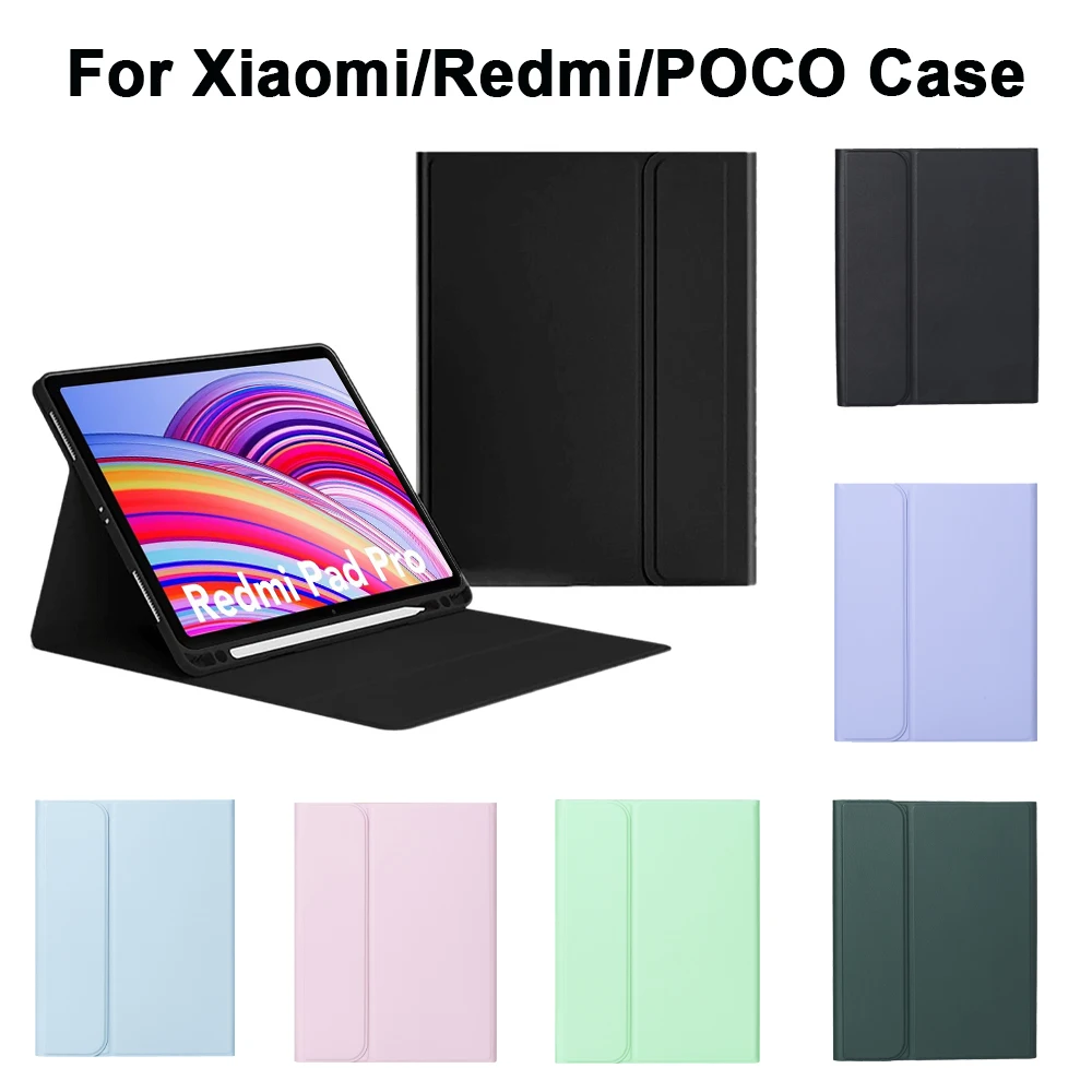 

Чехол для планшета Xiaomi Pad 5 6 7 Pro 2024 11,2 дюйма 11 Redmi Pad SE Pro 12,1 11 8,7, чехол для Redmi Pad 2 11 дюймов с держателем для ручек