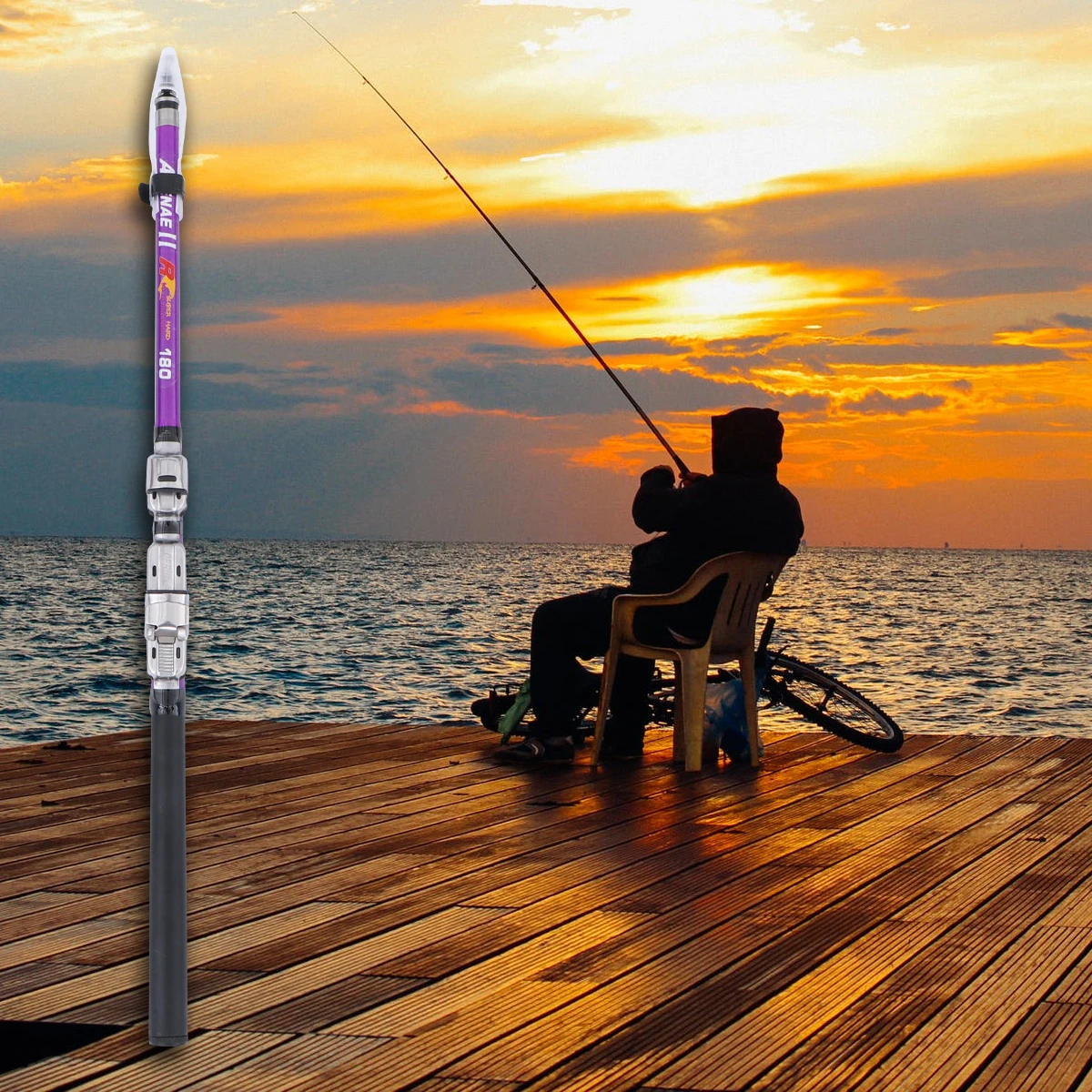 

Telescopic Rock Fishing Rod Surf Adjustable Length Retractable Pole Saltwater Telescoping Folding Lure Portable Rods