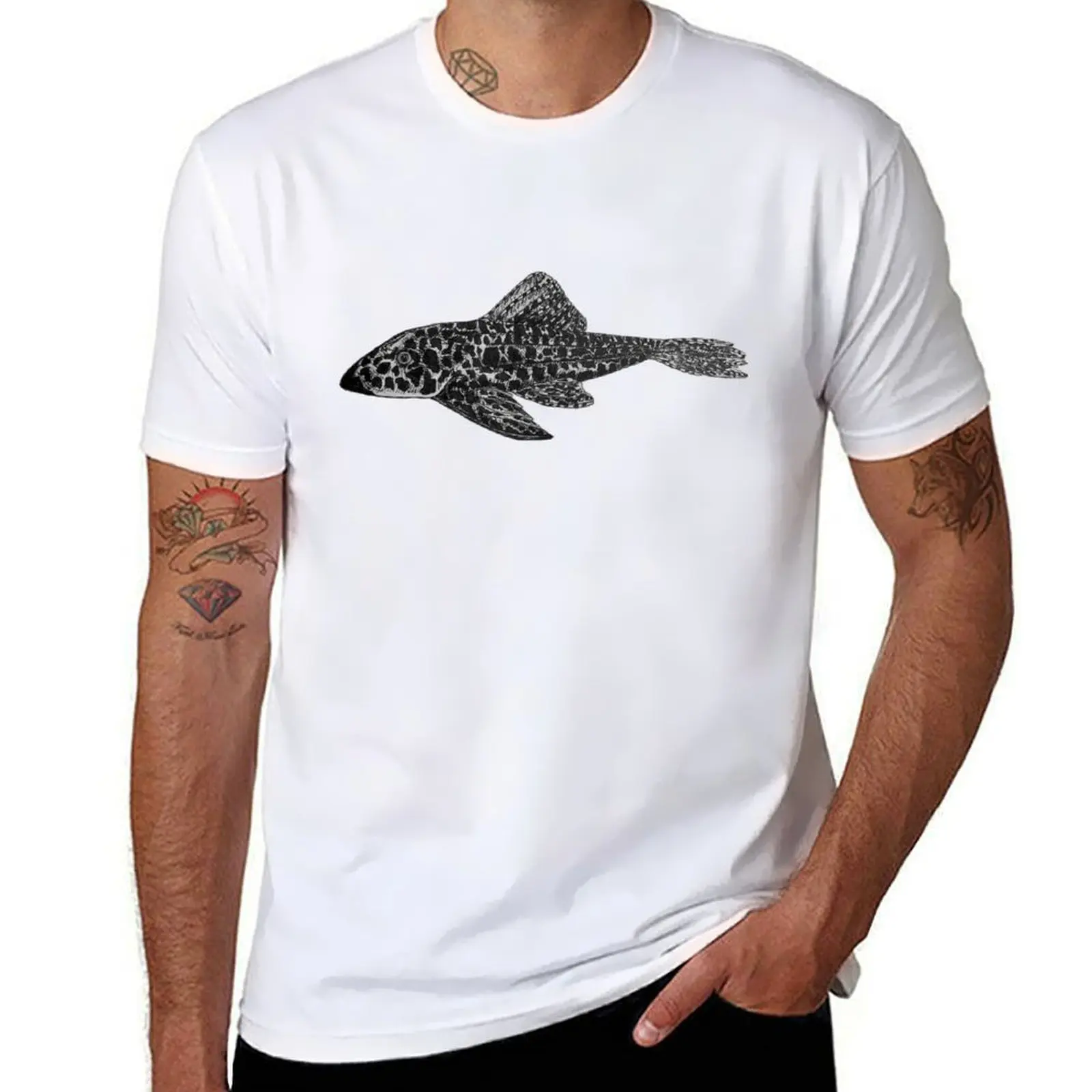 

Pleco T-Shirt summer 2025 hippie clothes mens workout shirts