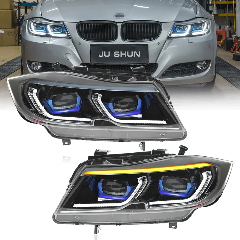 

JS New Upgrade White 12V Car LED Headlight for BM E90 2005-2008-2012 Auto Parts Halogen Xenon Headlights