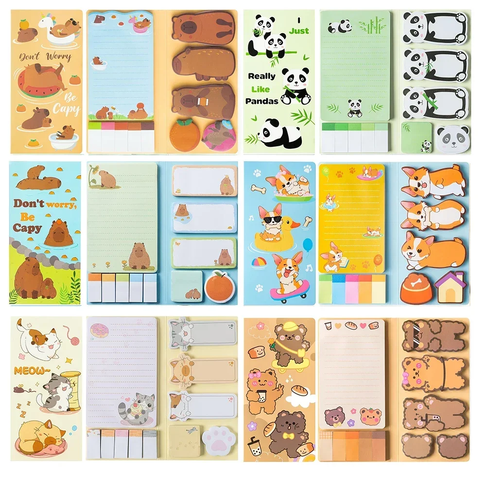 

550 Sheets Animal Combination Sticky Notes Students Memo Message Paper Scrapbooking Decorative Stationery