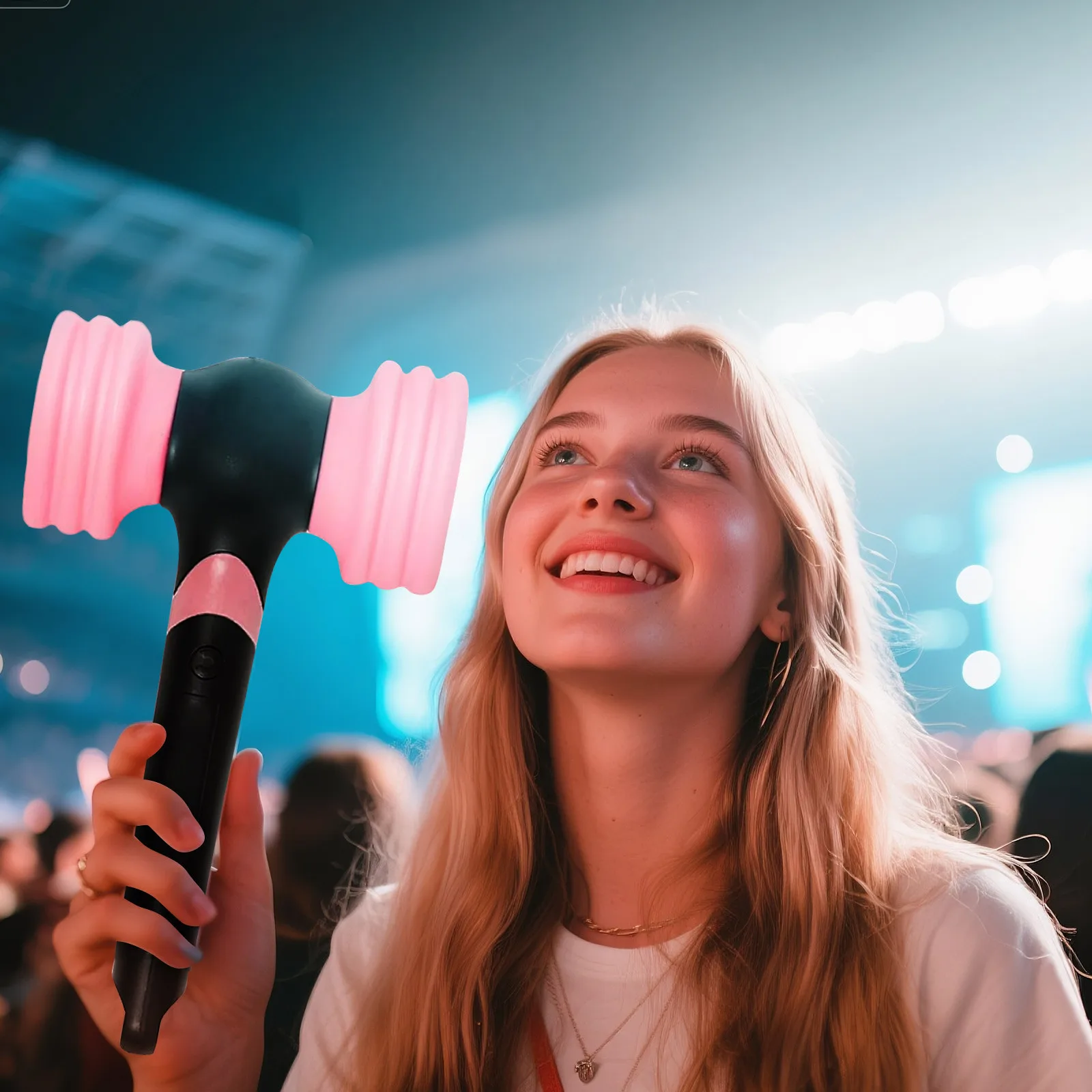 Martello nero e rosa di prima e seconda generazione 2025 Tour mondiale Supporto per concerti Lightstick Kpop Pink Love Hammer per i fan