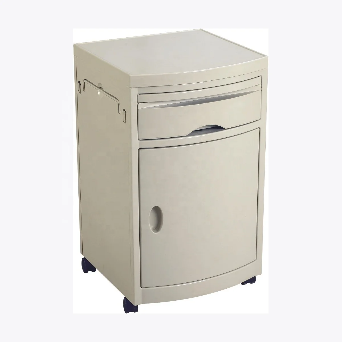 

Mobile Modern Hospital Bedside Cabinet Tables ABS Plastic Surgical Instrument Storage Furniture for Warehouse Use