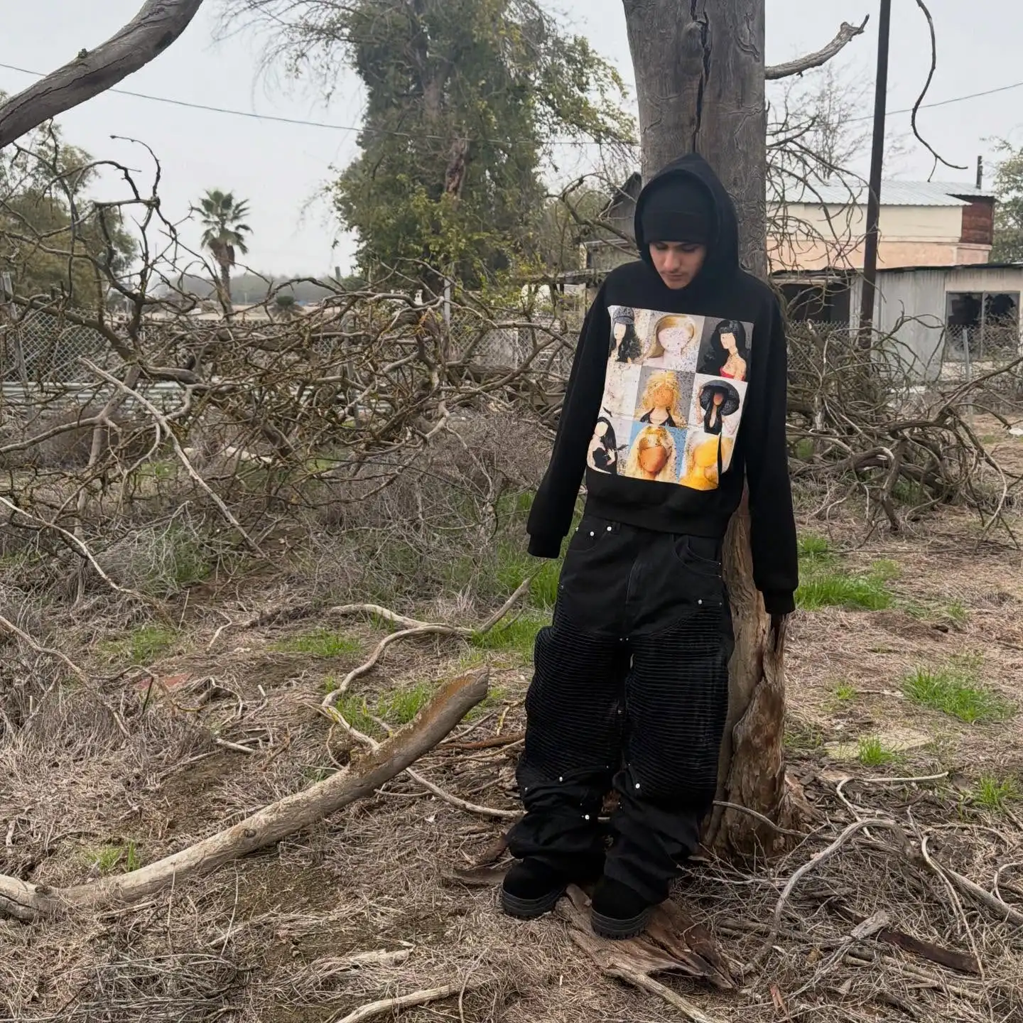 American Vintage Cartoon Girl Hoodies Men Oversized Sweatshirts Y2k Tops Streetwear Clothes Couples Tracksuit Men Clothing