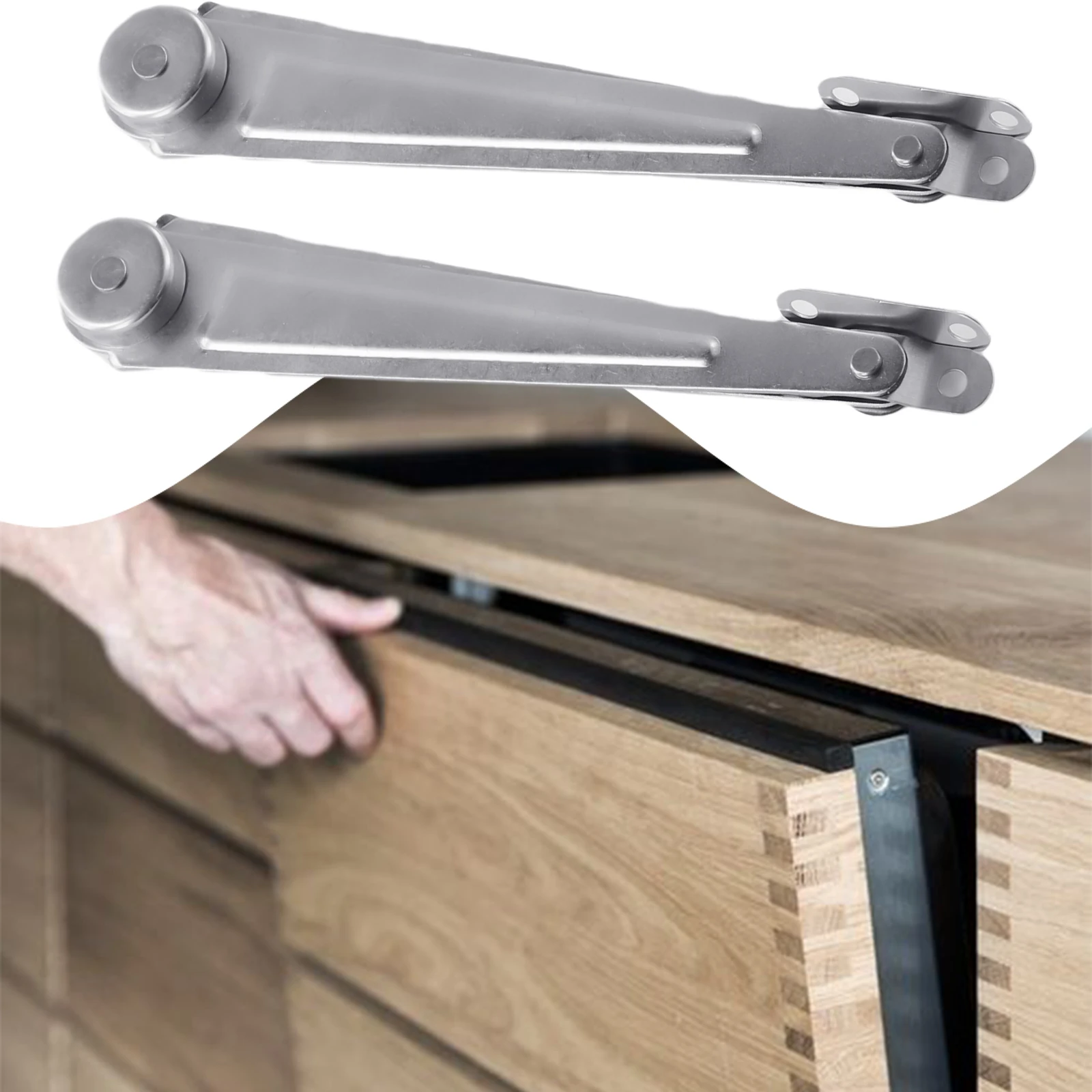 Hinge Stay Lift Lid Supports 26cm Accessory Silver Cupboard Door Furniture Home Improvement Iron Metal Straight Lid Support