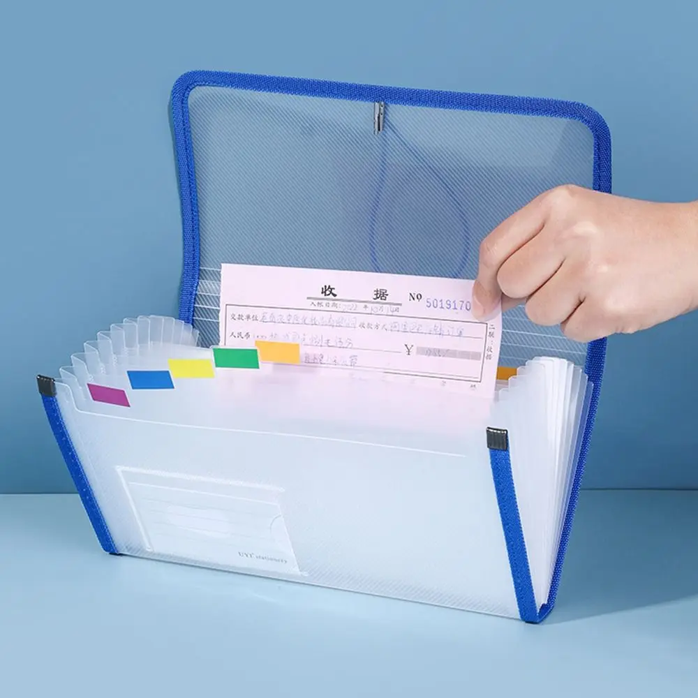 High Quality PP B6 File Folder Classification Waterproof Receipt Holder Strap Design Bill Storage Bag Entrance Decoration