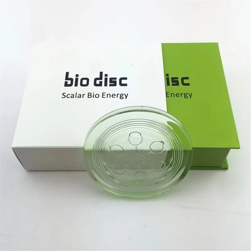 Bio Disc 2 ENERGY Scalar Disc bioglass Energia ALPHA SPIN disc rubber ring cover Protector Gift BOX Bio Glass Disc