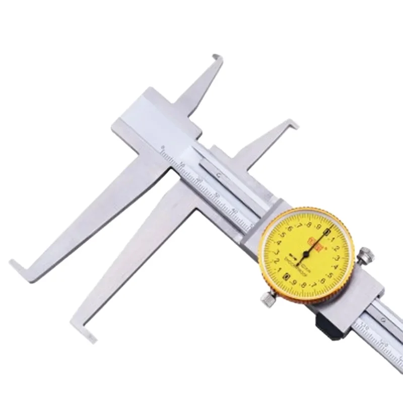 

Inner Slot 9-150mm Dial Caliper Stainless Steel Long Jaw Vernier Measuring Tool Caliber