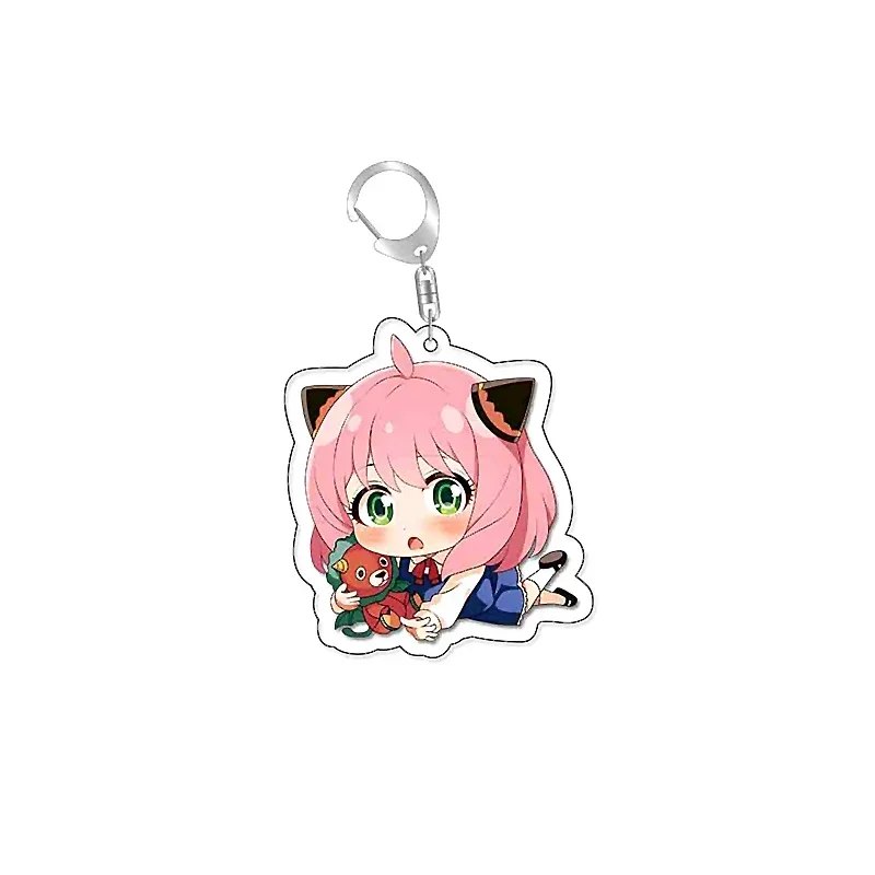 Anime SpyxFamily Anya Loid Yor Forger Cartoon Keychain Cute Keyring Bag Tag Cos Baji Accessory