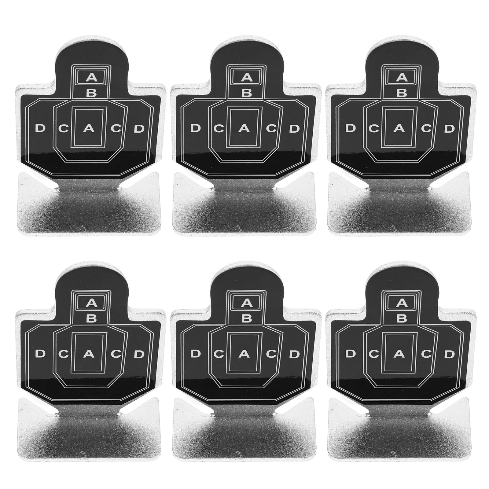 

6pcs Little Targets Metal Stand Child Friendly Training Target Sheets Shooting Targets Outdoor Indoor Toys