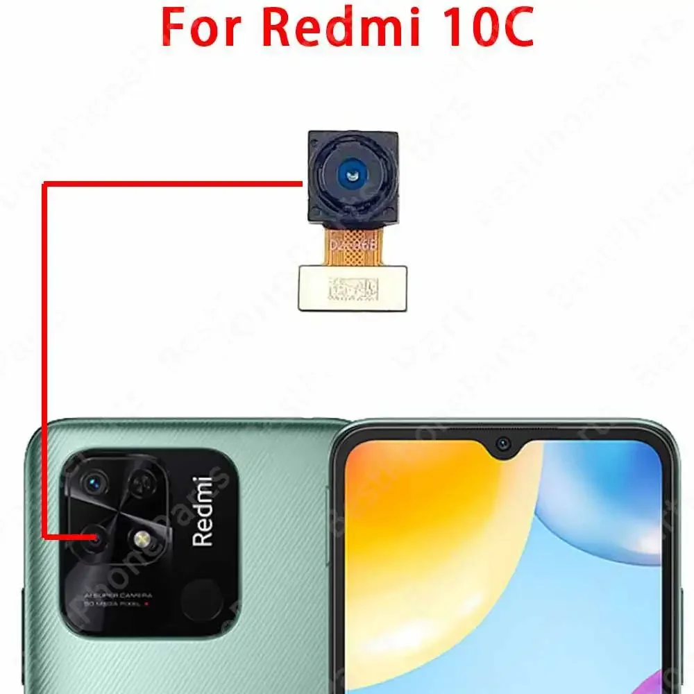 Back Rear Camera For Xiaomi Redmi 10 10A 10C Prime 2022 Backside Camera Module Replacement Parts