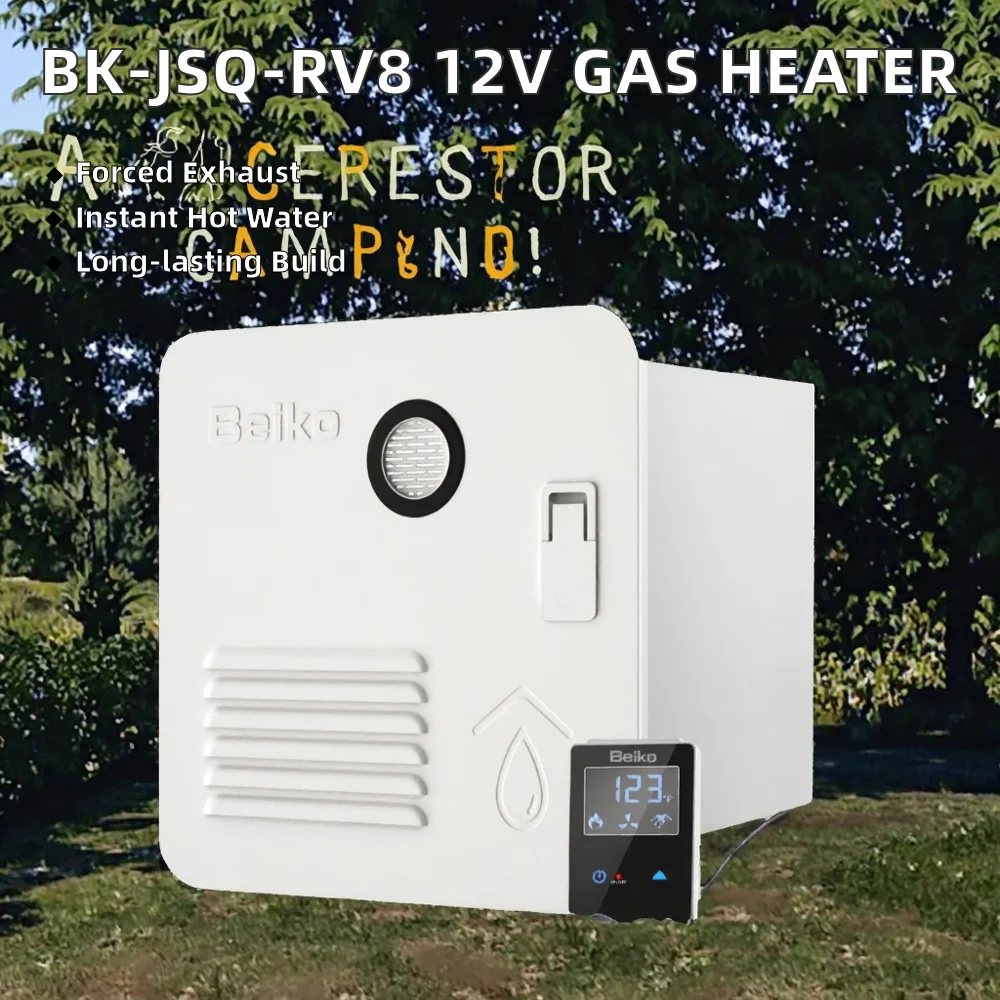 RV Water Heater, 12-Liter Constant-Temperature Vertical Instant Water Heater, LPG/Propane Water Heater for RVs
