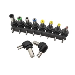 8Pcs Universal DC Power Male Plug Connector 2 Pin Charging Plugs Adapter Tips Kit 5.5x2.5/2.1/1.7/4.8x1.7/4.0x1.7/3.5x1.35mm