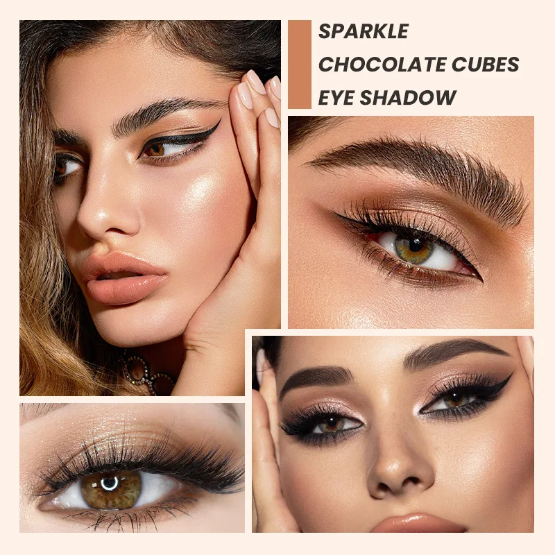 Paleta Cieni do Powiek 7 Odcieni Brązowe Nude Matowe Brokatowe Wszechstronny Makijaż Oczu Łatwe do Blendowania Długotrwałe do Szybkiego Makijażu