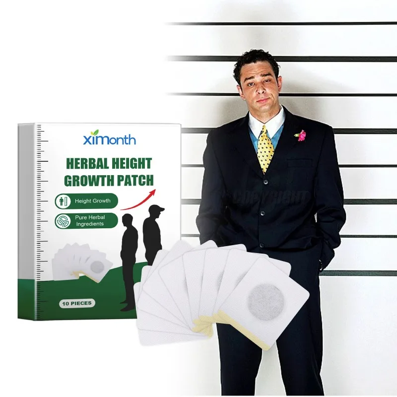 10pcs Height Growth Enhancer Plaster Grow Taller Foot Patch Bone Strength Calcium Vitamin D Supplements for Adults and Teen