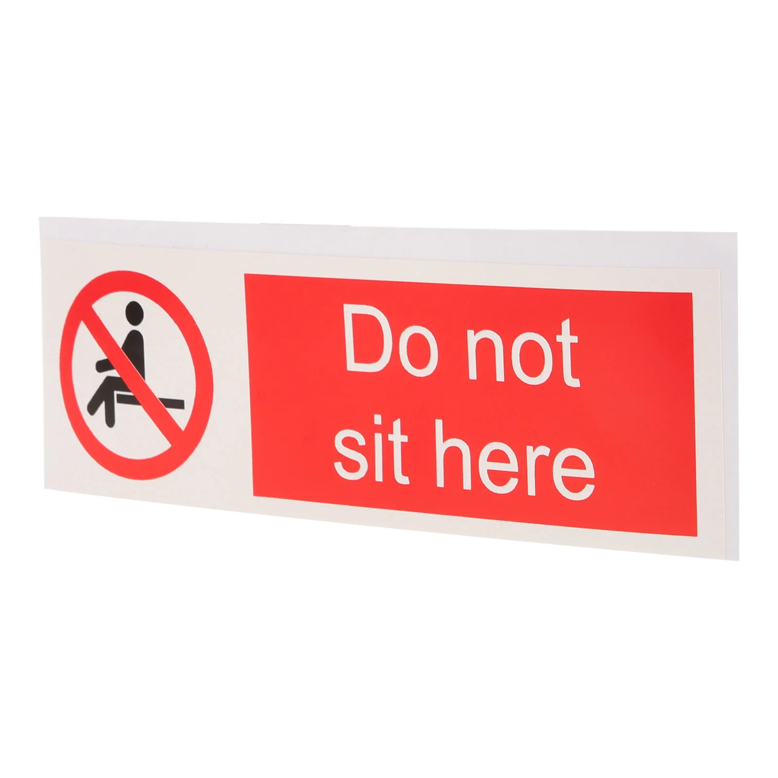 Sitting and Lying Sticker Safety Warning Stickers Office Signs Label Pvc Self-adhesive