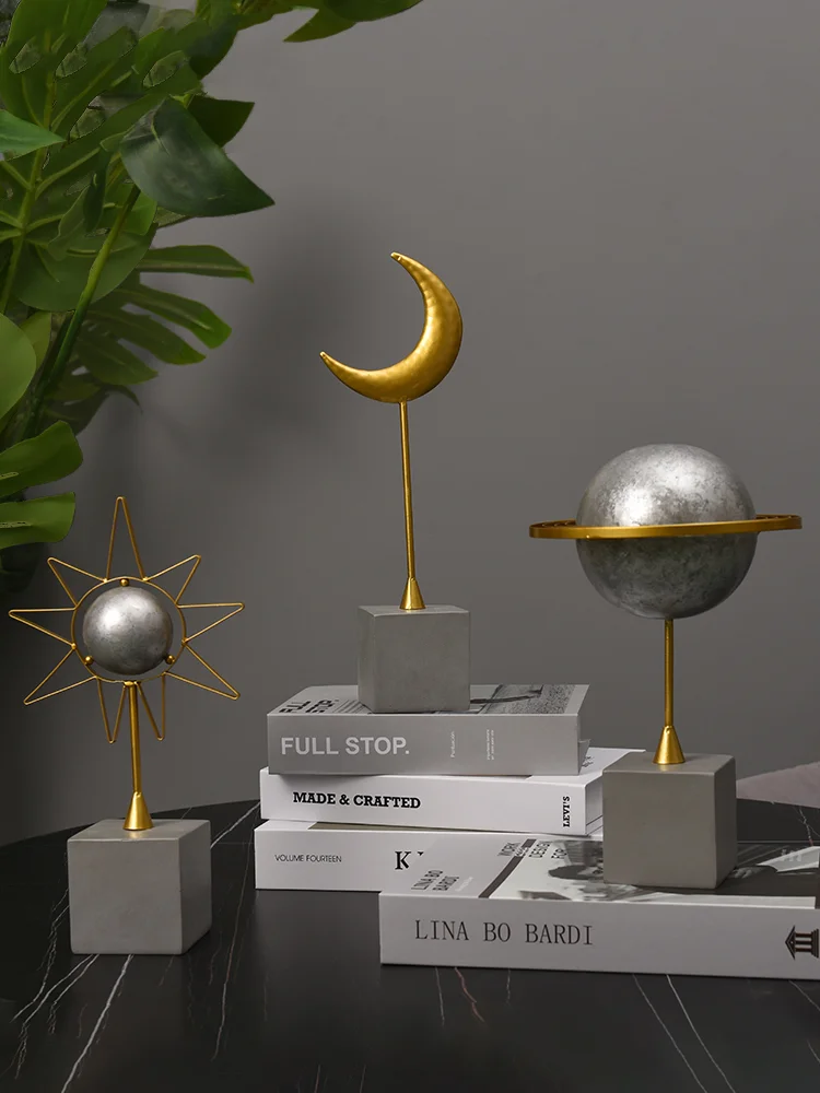 Original Nordic Creative Planet Figurine Ornament Unique Soft Decor for Dining Room Desktop Bedroom Room Tabletop Home Display